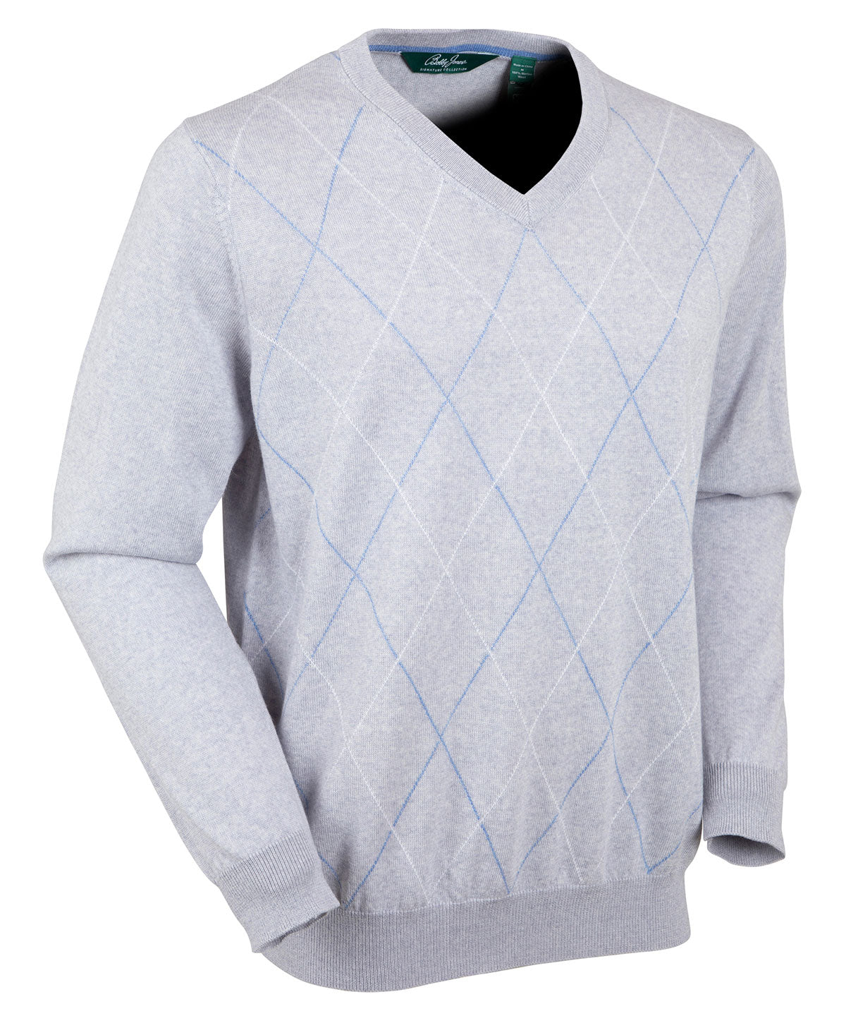 Signature Merino Argyle V-Neck Sweater