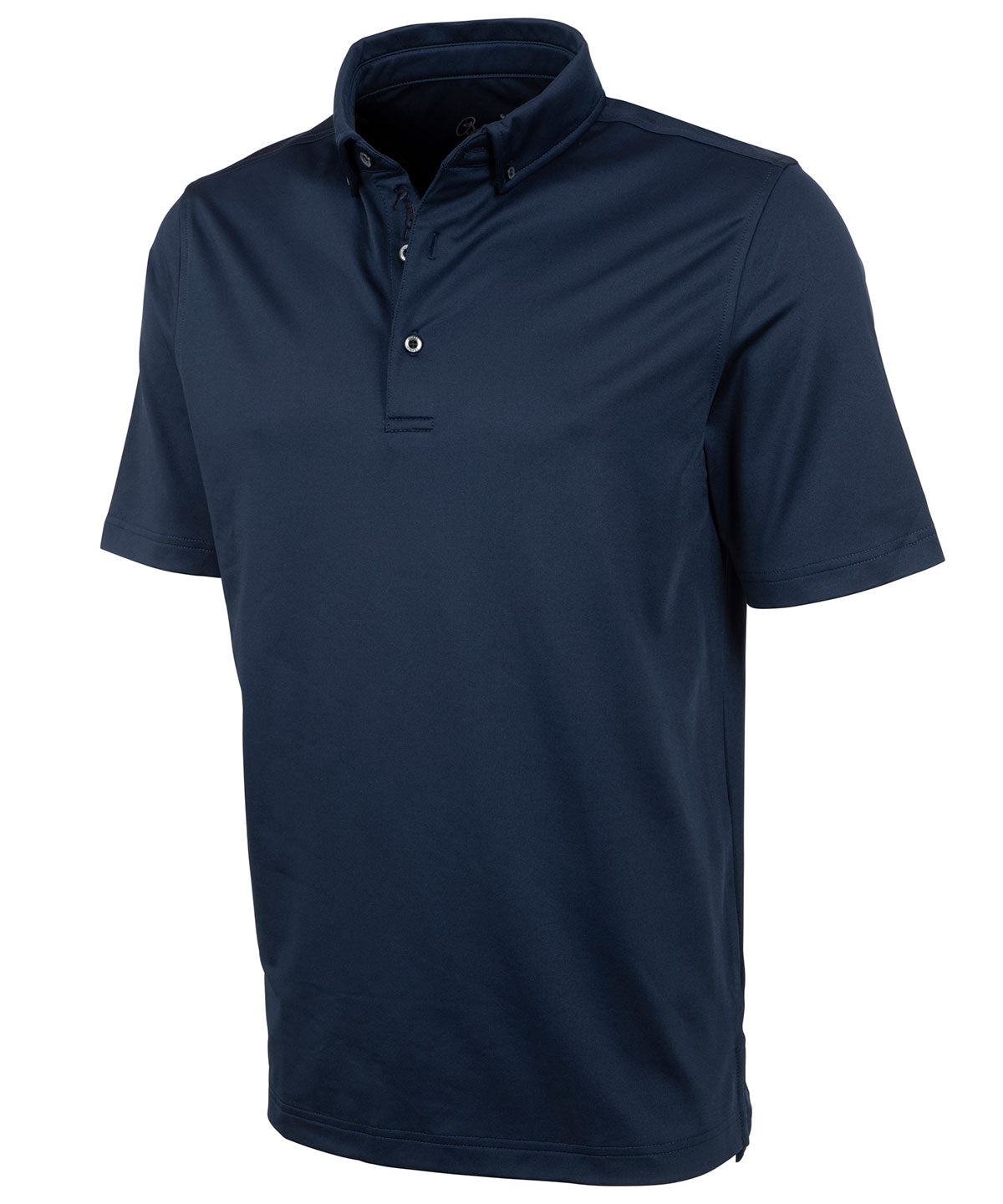 Performance Brushed-Back Stretch Jersey Short Sleeve Button-Down Polo
