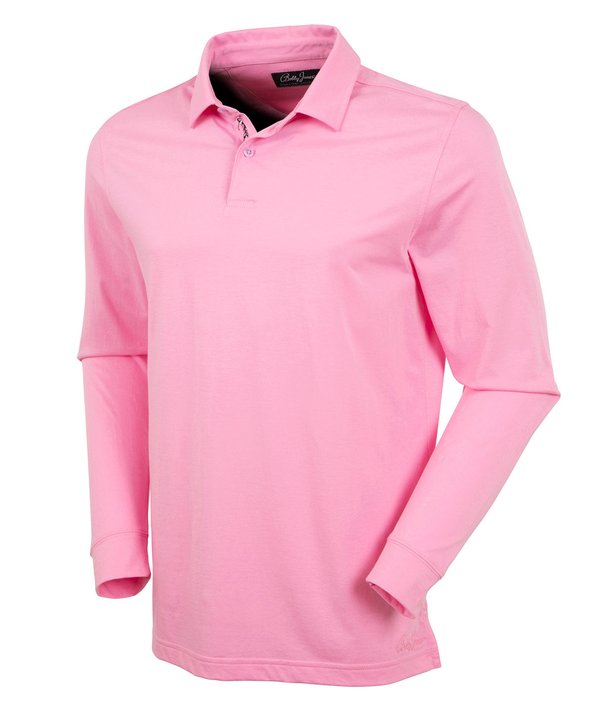 Ultra-Light Peruvian Cotton Long-Sleeve Polo Shirt