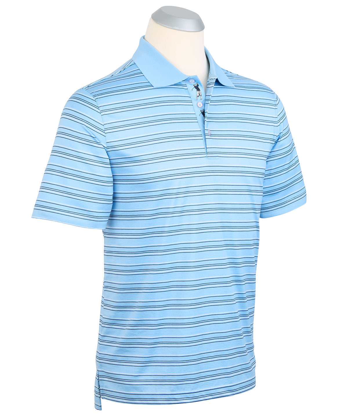 Signature 100% Mercerized Cotton Kirkwood Multi-Pinstripe Polo Shirt