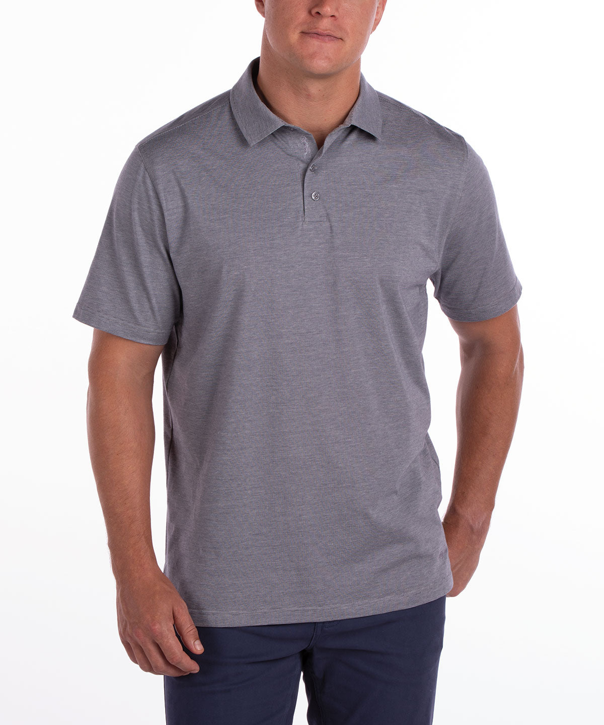 Liquid Stretch Cotton Short-Sleeve Polo Shirt