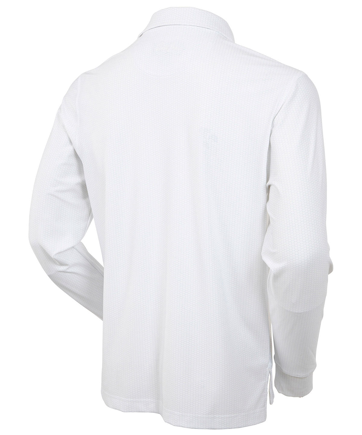 Performance Jersey Balata Print Long-Sleeve Polo Shirt