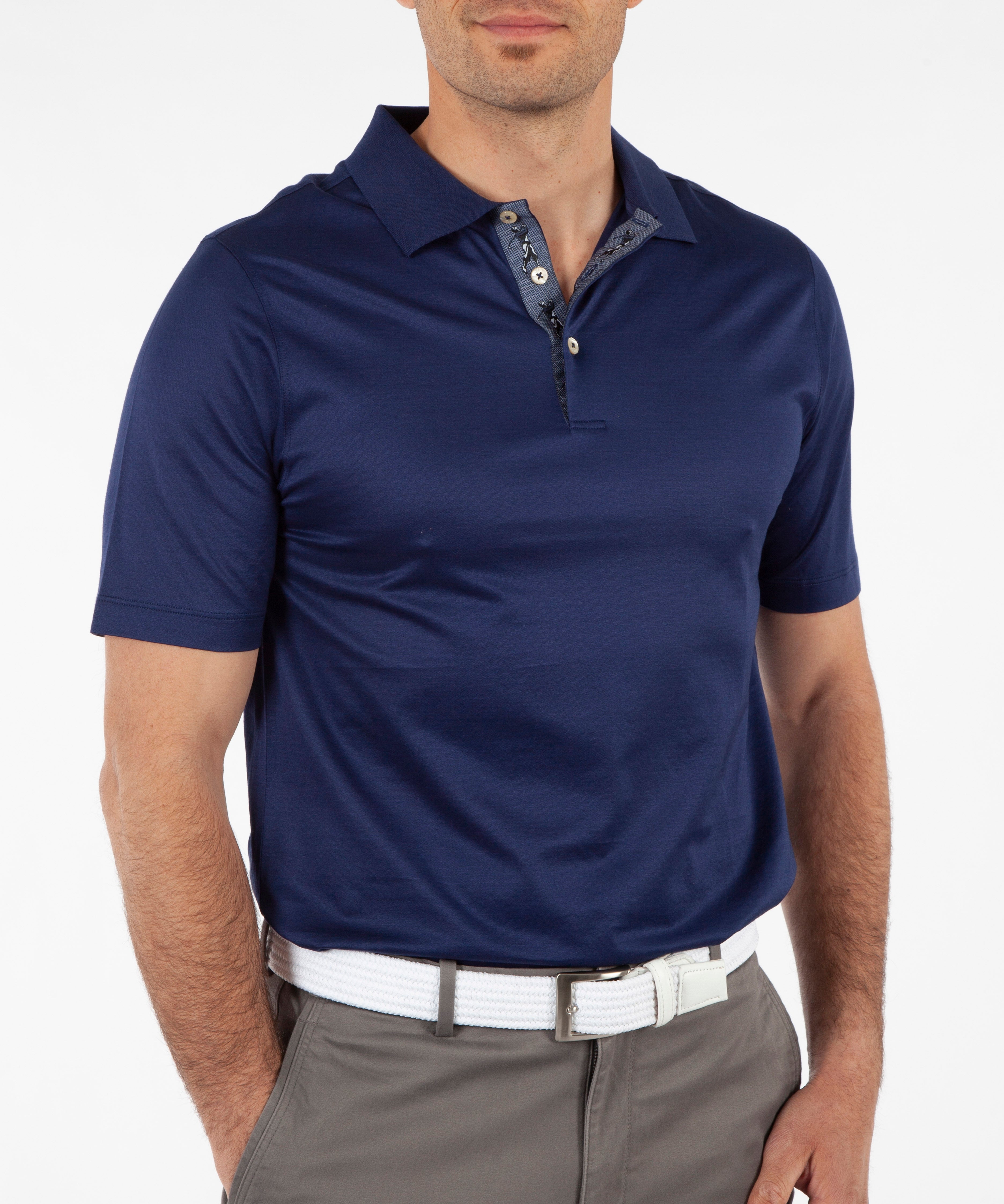 Heritage Luxe 100% Italian Cotton Oxford Solid Polo Shirt