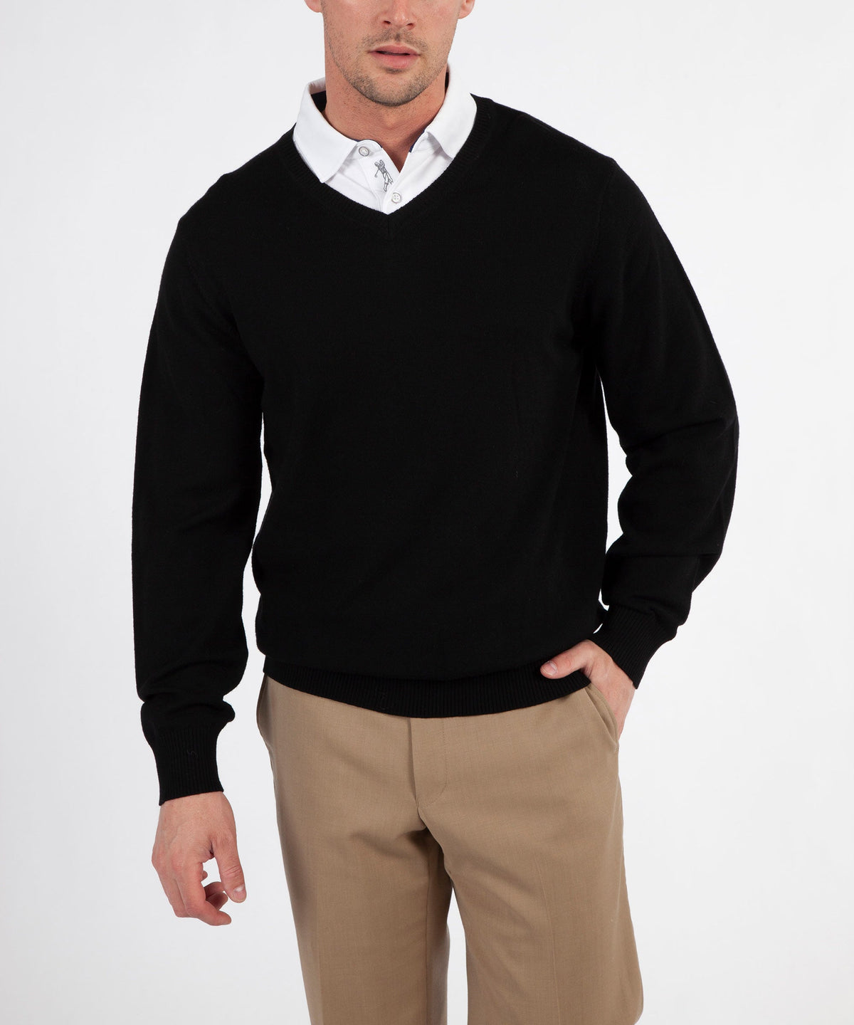 Signature 100% Merino Wool V-Neck Sweater