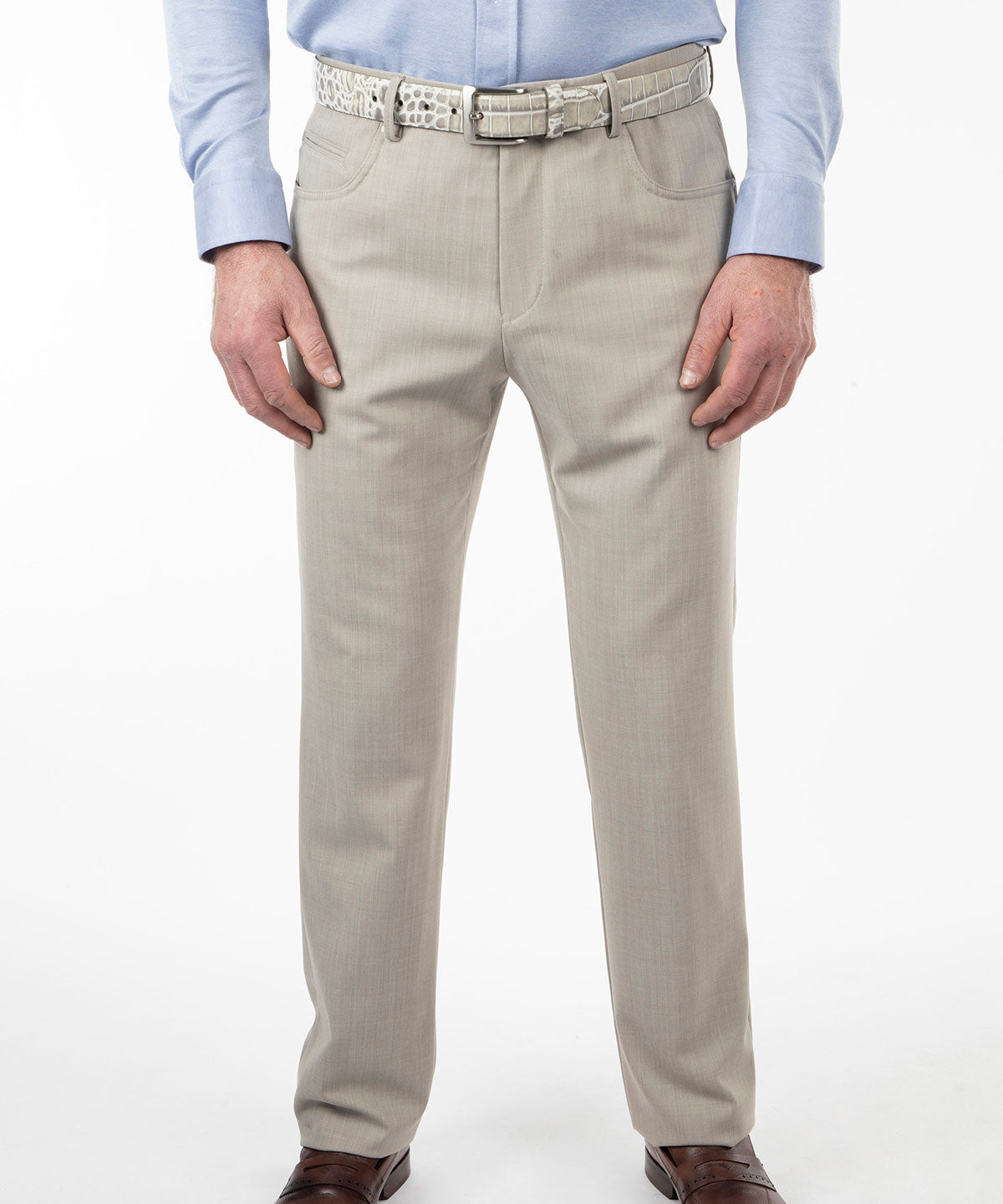 Signature Bi-Stretch Serge Wool 5-Pocket Pants