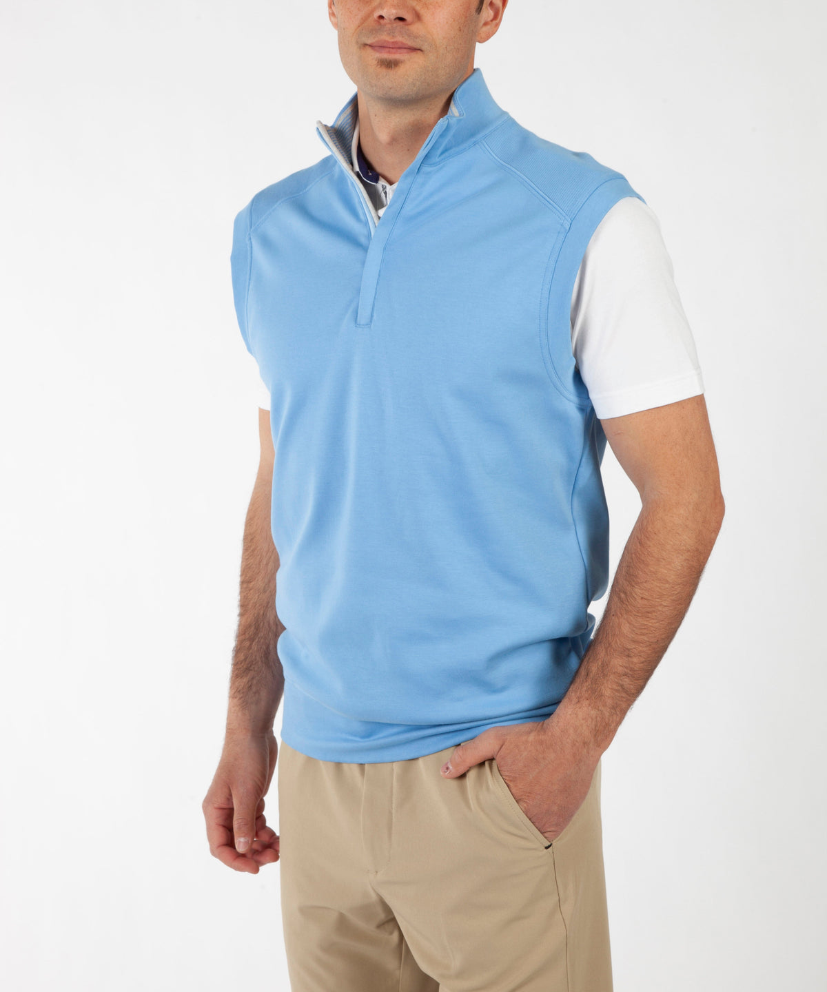 Signature Leaderboard Pima Cotton Quarter-Zip Vest