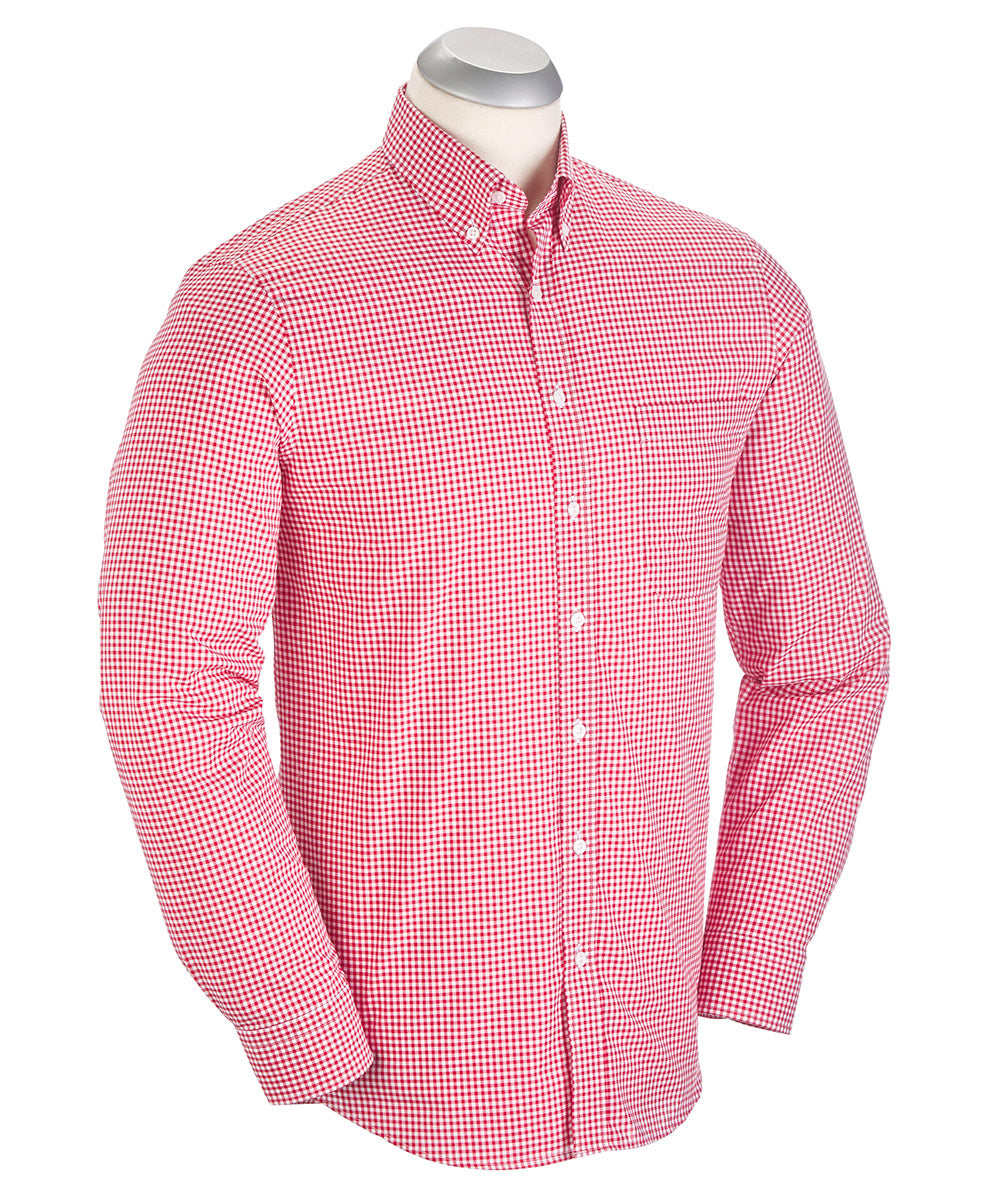 Signature 100% Cotton Gingham Long Sleeve Sport Shirt