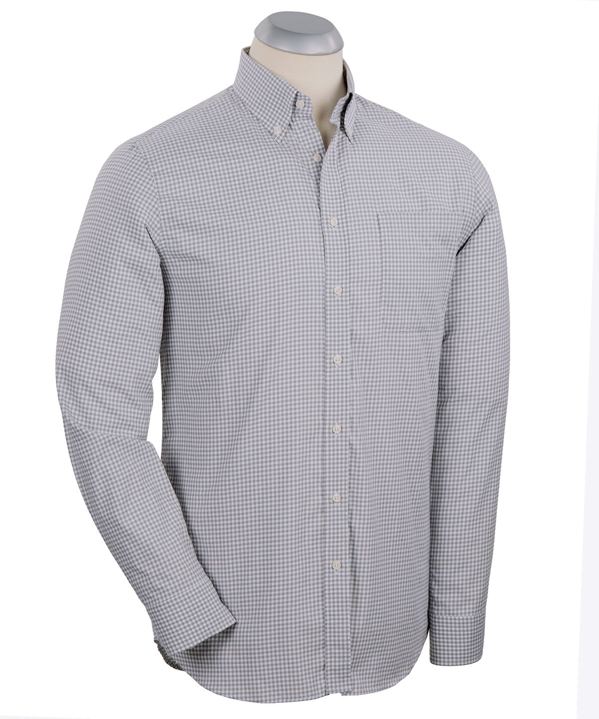 Signature Brushed Cotton Gingham Long Sleeve Sport Shirt