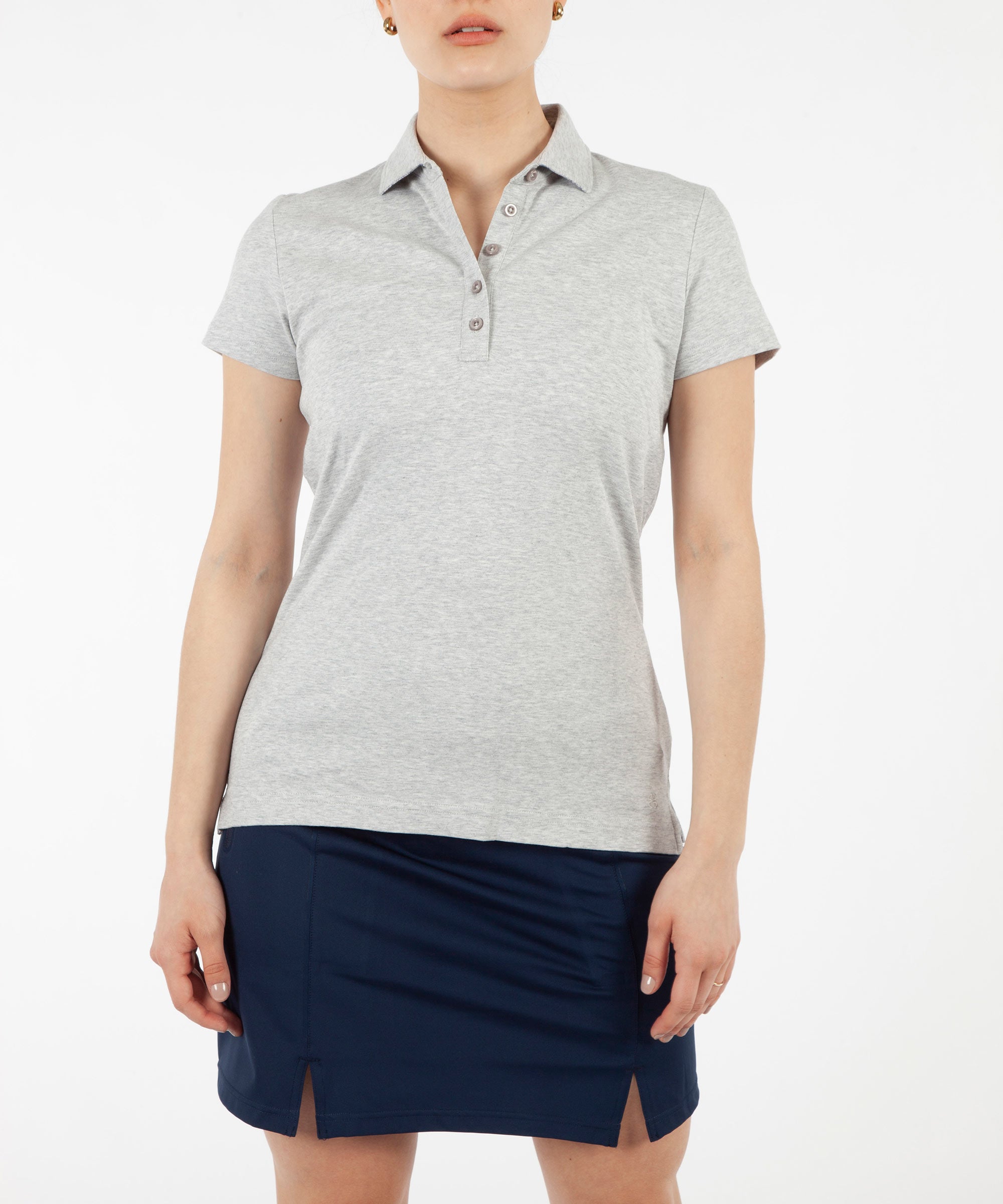 Women's Solid Supreme Cotton Short Sleeve Polo Shirt