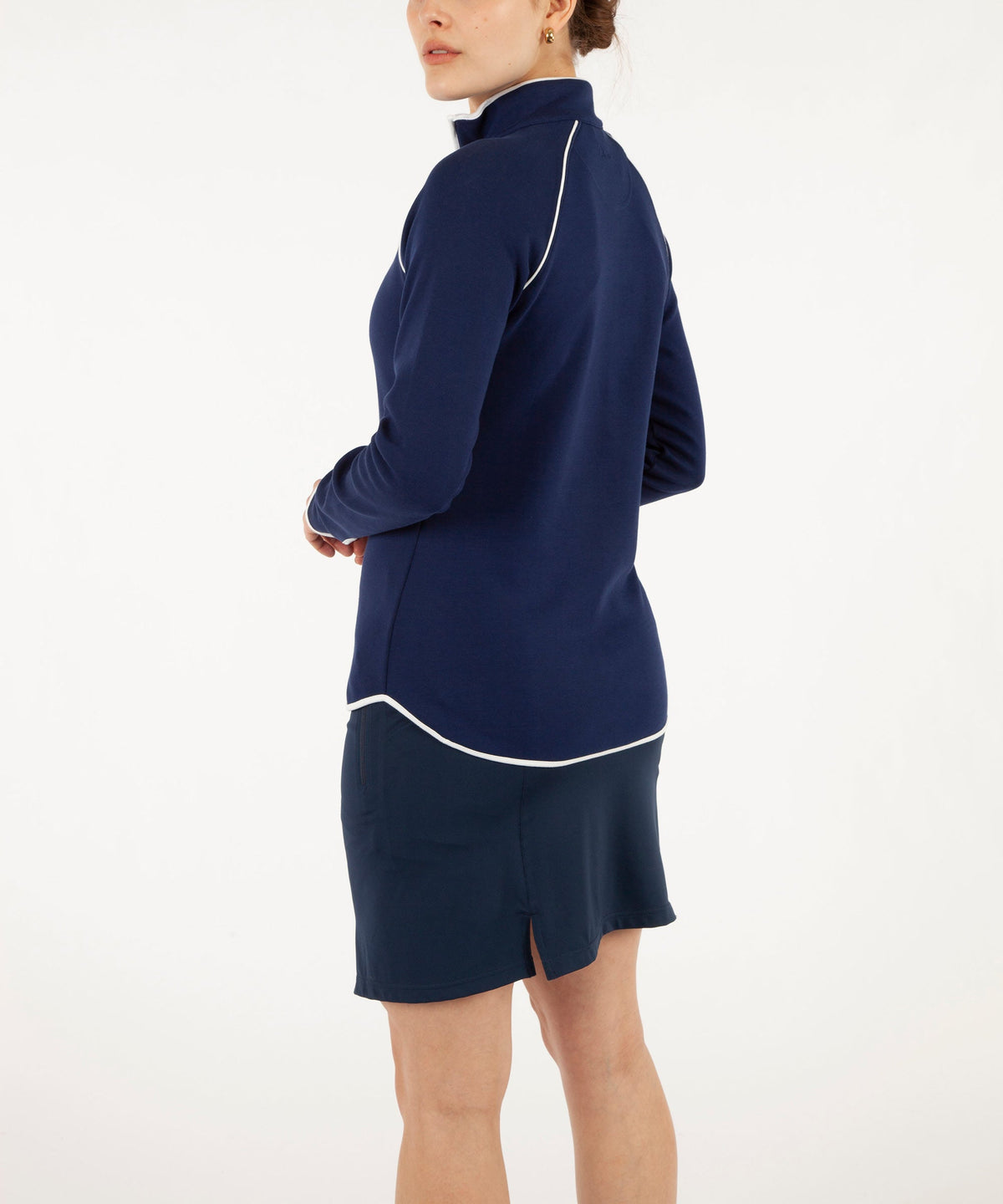 Women&#39;s Pima Cotton Solid Quarter-Zip Pullover